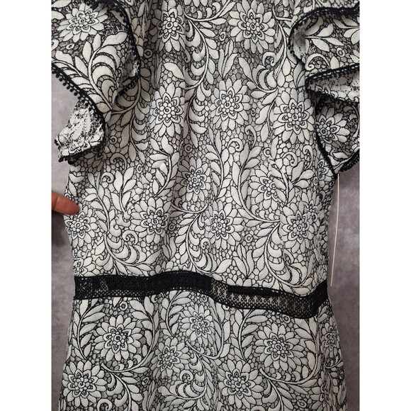 NWT Anthropologie Monique Lhuillier Tiered Lace Gown Sz 8 Floral High Low Formal - Picture 11 of 16